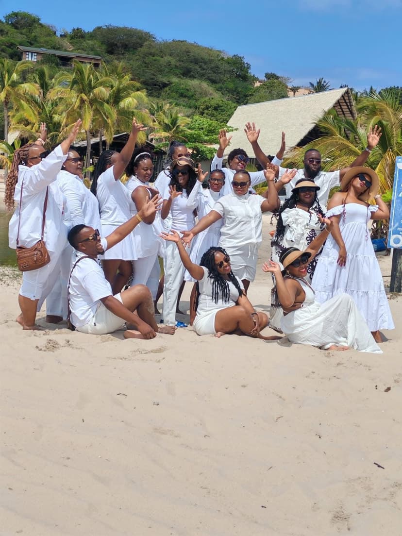 Group of friends traveling